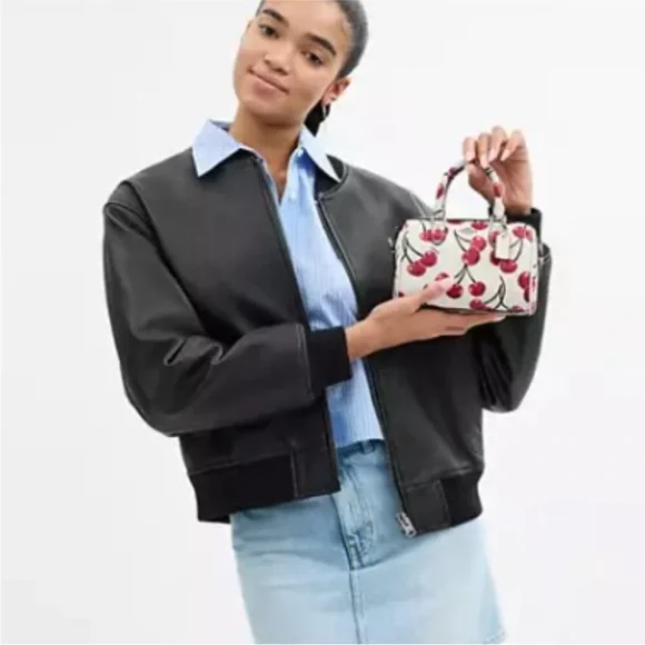 Coach Mini Rowan Crossbody Bag in cherry print. NEW WITH TAGS RETAILS AT 378 - Picture 3 of 13